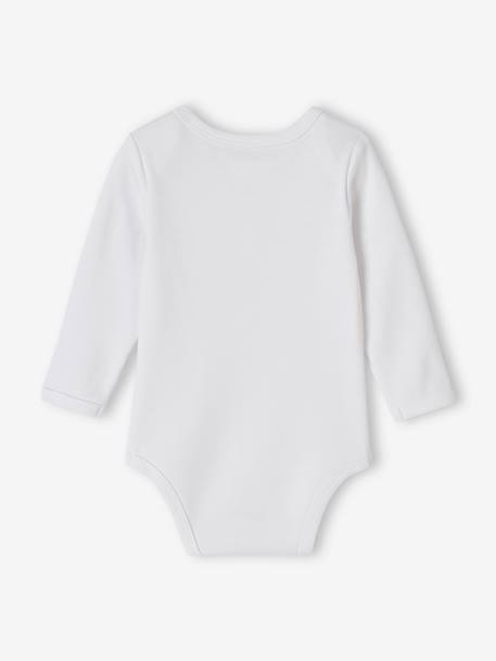 Pack of 3 'Hugs' Bodysuits with Long Sleeves + Cutaway Shoulders in Organic Cotton for Babies night blue 