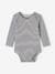 Pack of 3 'Hugs' Bodysuits with Long Sleeves + Cutaway Shoulders in Organic Cotton for Babies night blue 