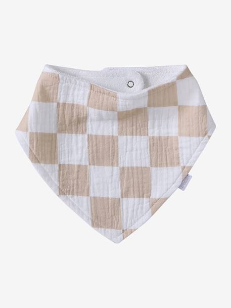 Set of 3 Bandanna-Type Bibs mocha 