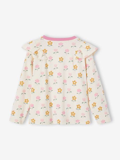 Ruffled Long Sleeve Top for Girls vanilla 