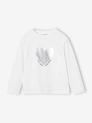 Girls-Tops-T-Shirts-Long Sleeve Top with Metallised Detail for Girls