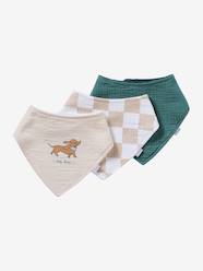 -Set of 3 Bandanna-Type Bibs