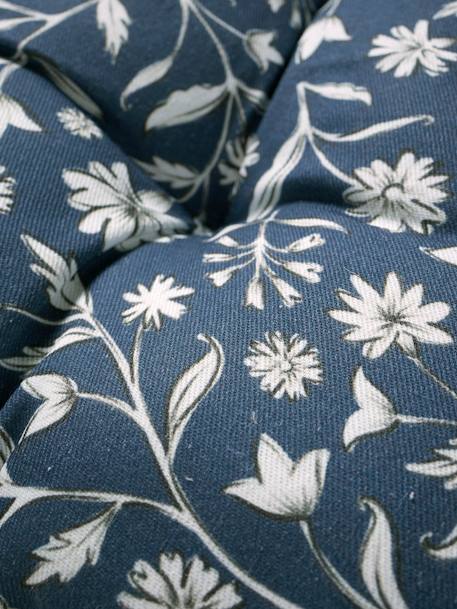 Trunk Cushion, India printed blue 