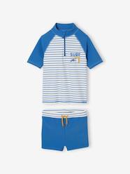 -UV Protection Swim T-Shirt + Shorts for Boys