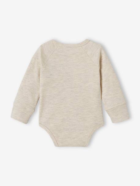 Pack of 5 Long Sleeve Progressive Bodysuits in Organic Cotton, for Newborns sage green 