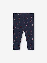 Baby-Trousers & Jeans-Printed Leggings in Rib Knit for Babies