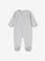 Pack of 3 Velour Sleepsuits, Special Opening for Newborns, for Babies aqua green+dusky pink+golden yellow 