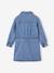 Buttoned Denim Dress for Girls medium blue 