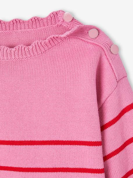 Fancy Striped Jumper for Girls mustard+navy blue+old rose+striped navy blue+sweet pink 