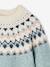 Jacquard Knit Dress for Girls grey green+night blue 