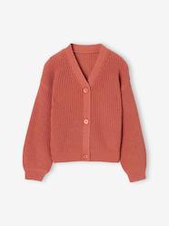 Girls-Cardigans, Jumpers & Sweatshirts-Cardigans-Rib Knit Cardigan for Girls