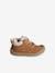 Lace-Up Pram Shoes with Fur Lining, for Babies camel 