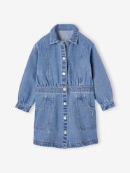 Buttoned Denim Dress for Girls