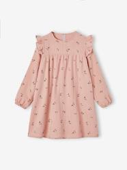 Girls-Dresses-Dress with Ruffles on the Shoulders, in Cotton Gauze