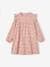 Dress with Ruffles on the Shoulders, in Cotton Gauze fir green+rosy 