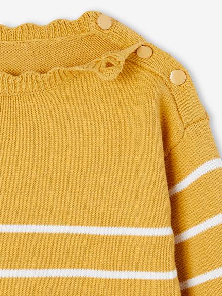 Fancy Striped Jumper for Girls mustard+navy blue+old rose+striped navy blue 