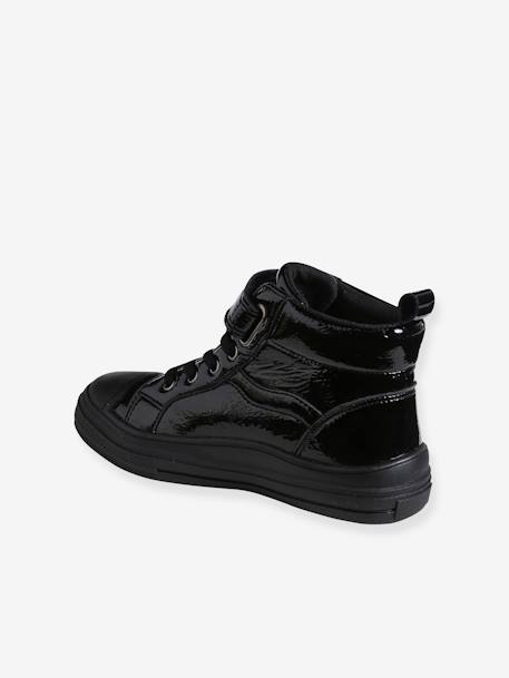 High-Top Trainers with Laces & Zips for Girls black 