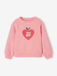 Girls-Cardigans, Jumpers & Sweatshirts-Basics Sweatshirt with Motif for Girls