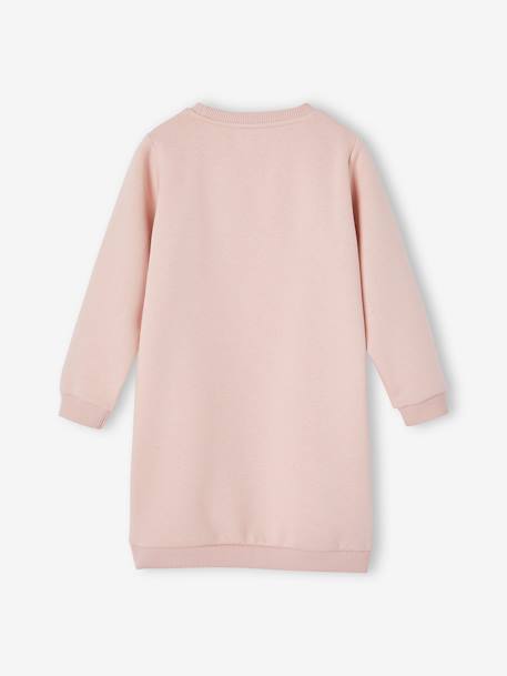 Basics Dress in Fleece for Girls emerald green+marl grey+navy blue+pale pink 