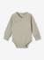 Pack of 5 Long Sleeve Progressive Bodysuits in Organic Cotton, for Newborns sage green 