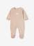 Pack of 3 Sleepsuits in Velour for Babies, BASICS camel+cappuccino+rosy 