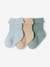 Pack of 3 Pairs of Plain Socks for Babies crystal blue 