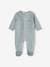 Pack of 3 Velour Sleepsuits, Special Opening for Newborns, for Babies aqua green+dusky pink+golden yellow 