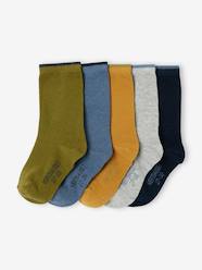 Boys-Pack of 5 Pairs of Basics Socks for Boys