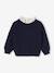 Rib Knit Jumper with Broderie Anglaise Collar for Babies navy blue+sage green+striped navy blue 