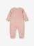 Pack of 3 Velour Sleepsuits, Special Opening for Newborns, for Babies aqua green+dusky pink+golden yellow 