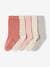 Pack of 5 Pairs of Socks for Girls old rose 