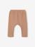 Carded Honeycomb Knit Trousers for Babies beige 