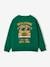 Sweatshirt with Large School Bus Motif on the Back for Boys green 