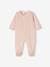 Pack of 3 Velour Sleepsuits, Special Opening for Newborns, for Babies aqua green+dusky pink+golden yellow 