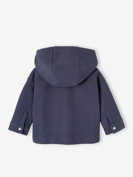 Hooded Shirt with Press Studs on the Front for Babies slate blue 