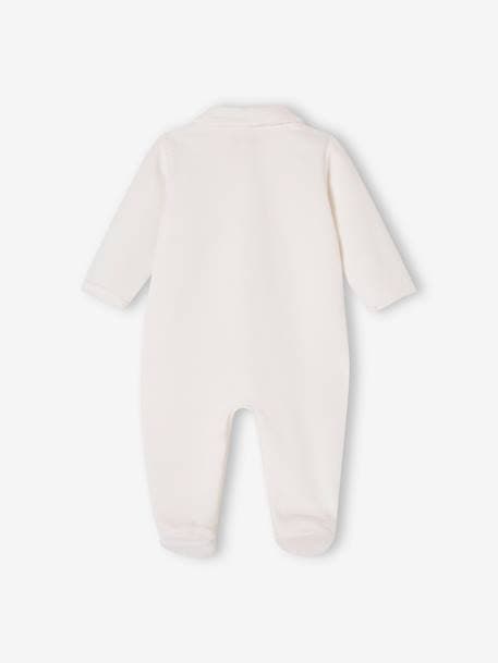 Pack of 2 Corduroy Sleepsuits with Front Opening for Babies beige 