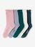 Pack of 5 Pairs of Rib Knit Socks for Girls night blue 