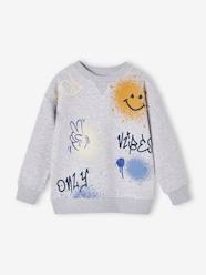 -Graffiti Sweatshirt with Round Neckline for Boys