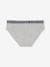 Pack of 5 'Happy everyday' Briefs for Girls marl grey 