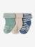 Pack of 3 Pairs of 'petit rêveur' Socks for Baby Boys denim blue 