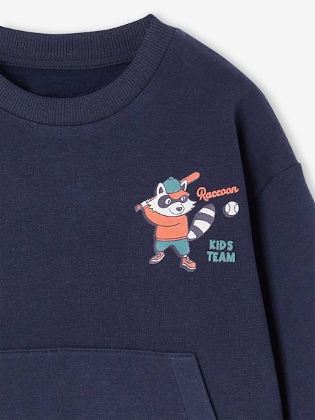 Sports Sweatshirt with Round Neckline, for Boys night blue 