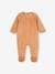 Pack of 3 Sleepsuits in Velour for Babies, BASICS camel+cappuccino+rosy 