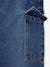 Wide Leg Cargo Jeans for Girls deep blue+medium blue 