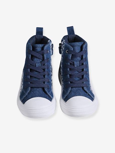 Denim-Effect Trainers for Girls denim blue 