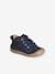 Soft Leather Ankle Boots for Baby Girls, Designed for Crawling Gold+night blue+printed blue 