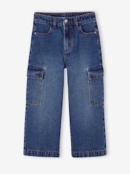 -Wide Leg Cargo Jeans for Girls