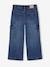 Wide Leg Cargo Jeans for Girls deep blue+medium blue 