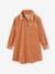 Corduroy Shirt-Dress for Girls cinnamon+English green 