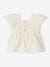 Cotton Gauze Blouse with Crochet Neckline for Babies ecru 