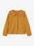 Embroidered Shirt with Oversized Double Collar, for Girls mustard 